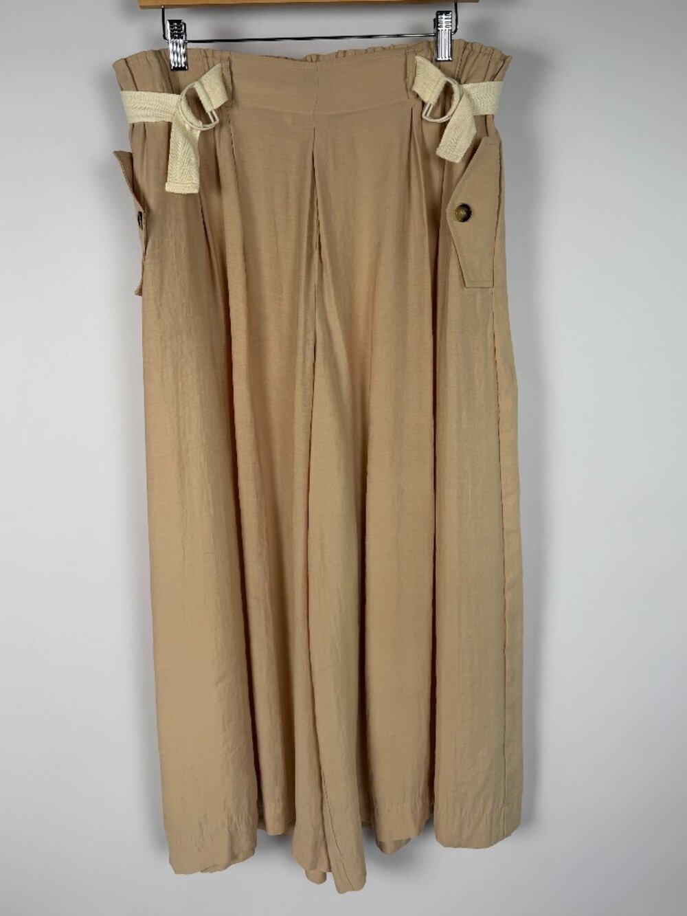 Anthropologie Wide Leg Belted Pants | Size S